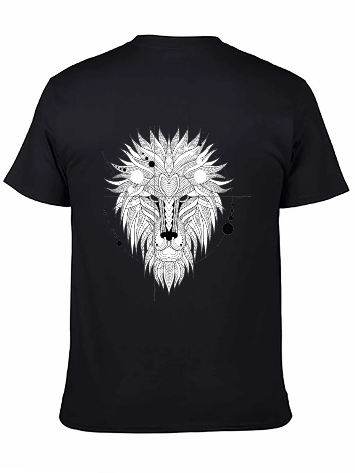Abstract Lion Head Graphic Tee - Black product image 4
