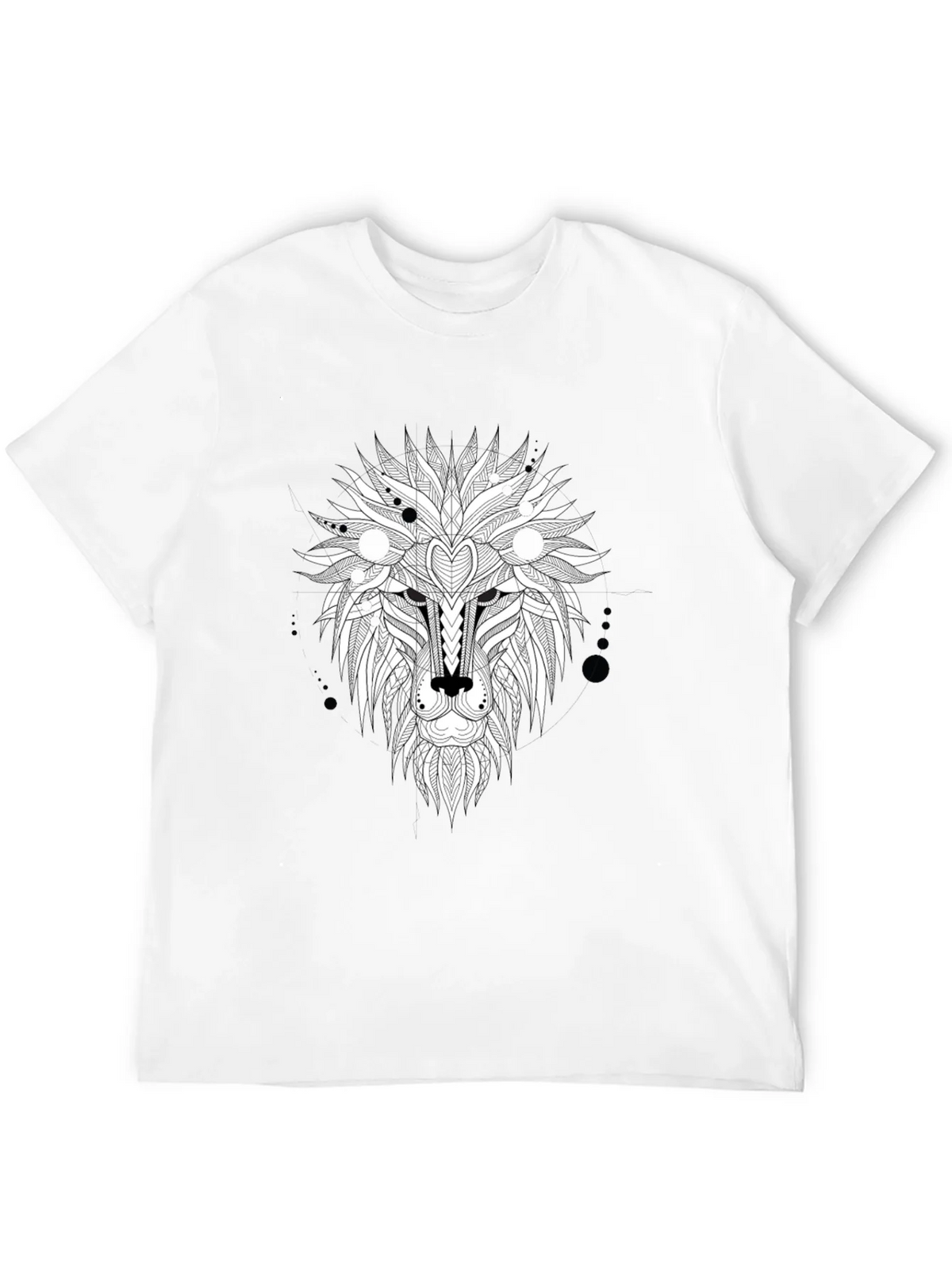 Abstract Lion Head Graphic Tee - Black product image 11