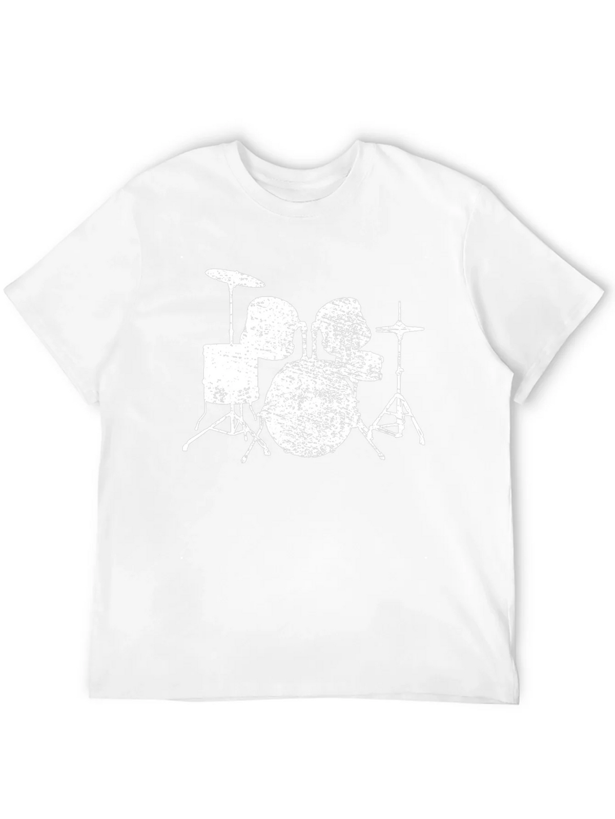 Distressed Drum Set Graphic Tee - Black Cotton T-Shirt product image 11