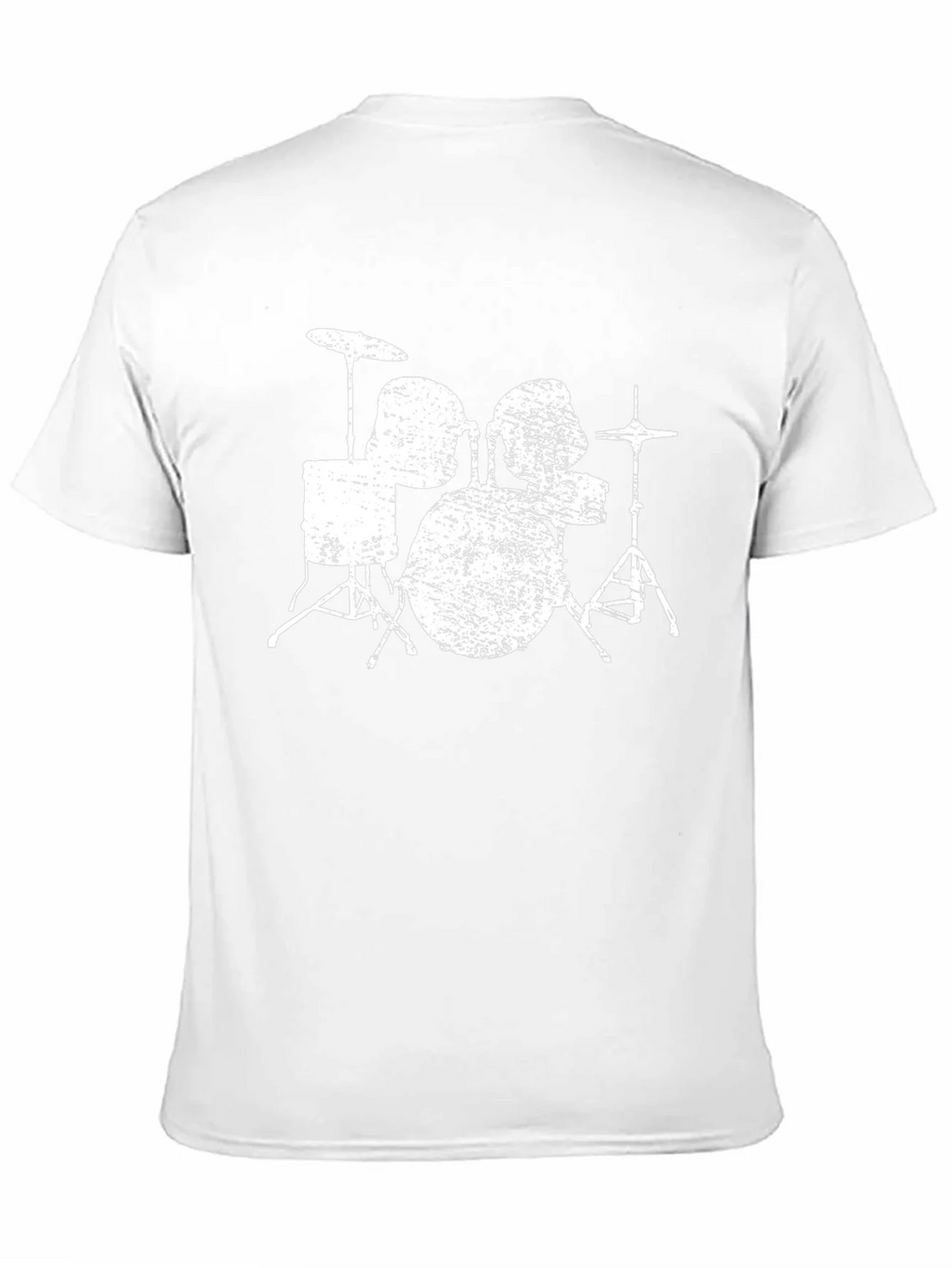 Distressed Drum Set Graphic Tee - Black Cotton T-Shirt product image 10