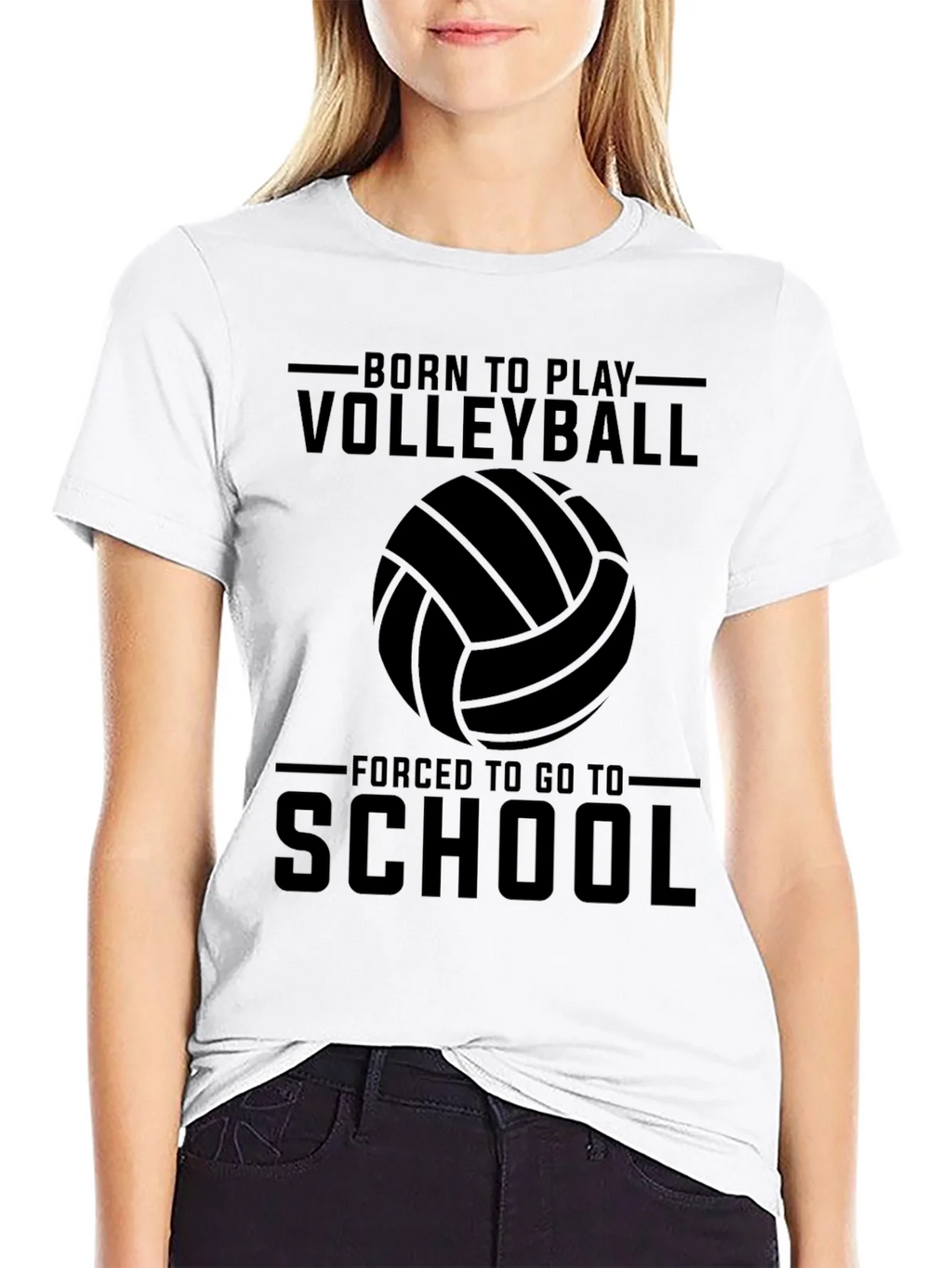 Volleyball T-Shirt - Born to Play Forced to School product image 8
