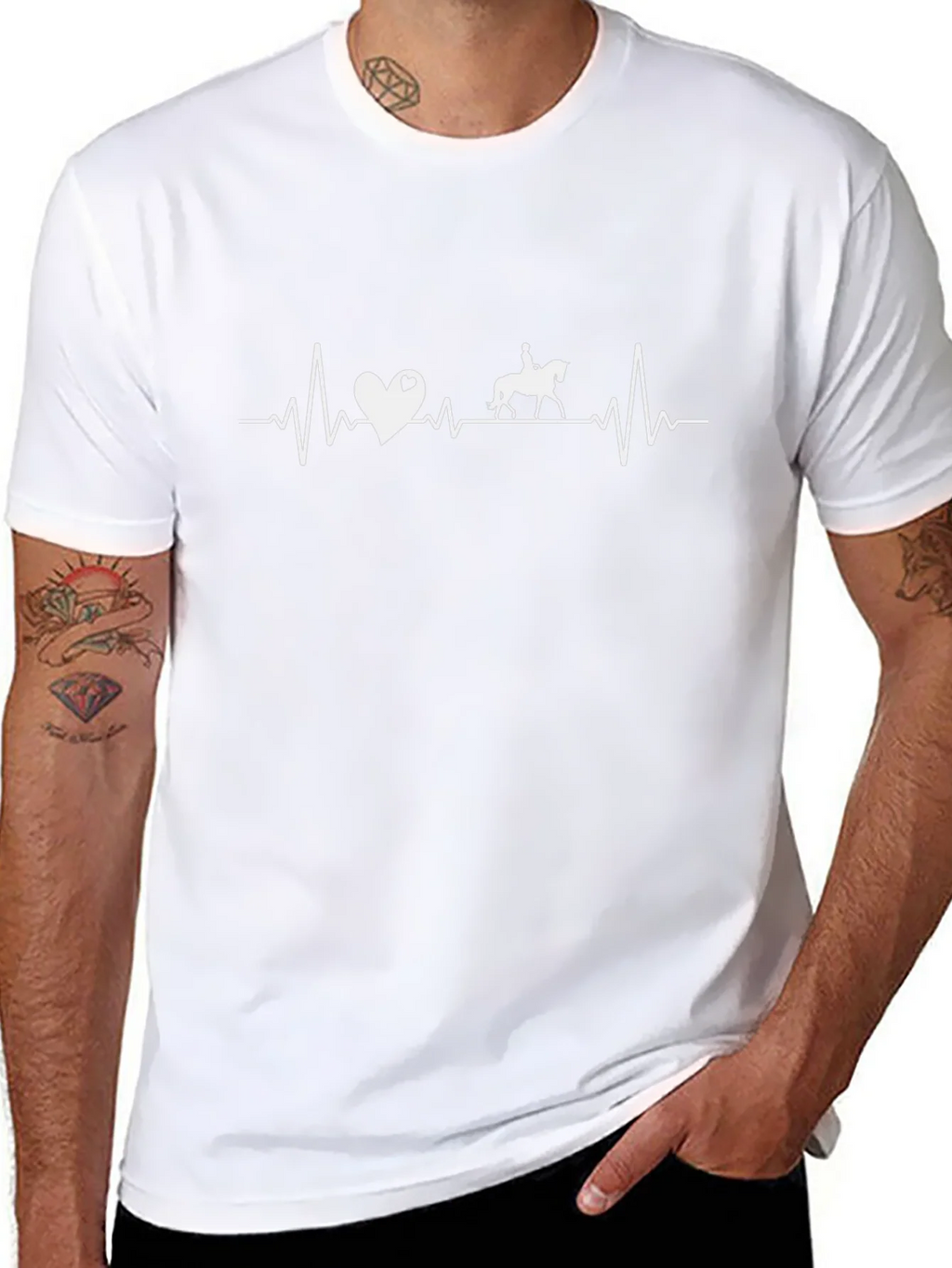 Horse Riding Heartbeat T-Shirt - Equestrian Love product image 7