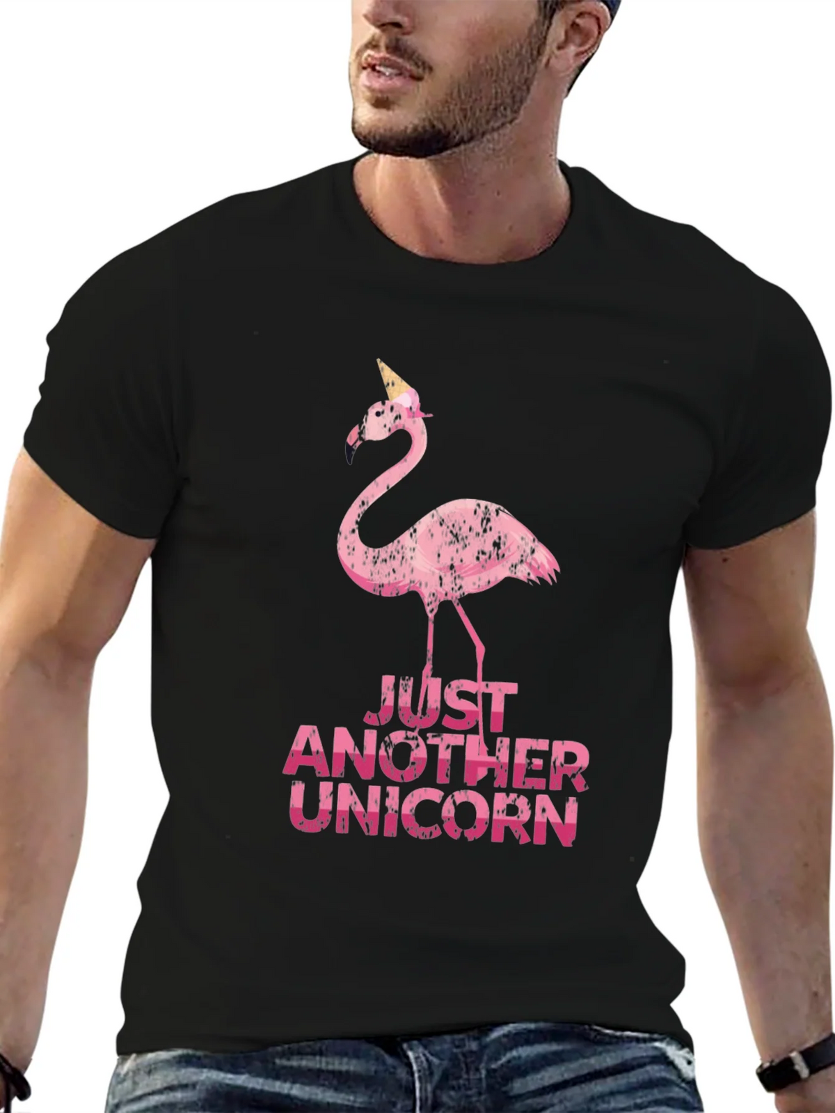 Funny Flamingo Unicorn Graphic Tee product image 6