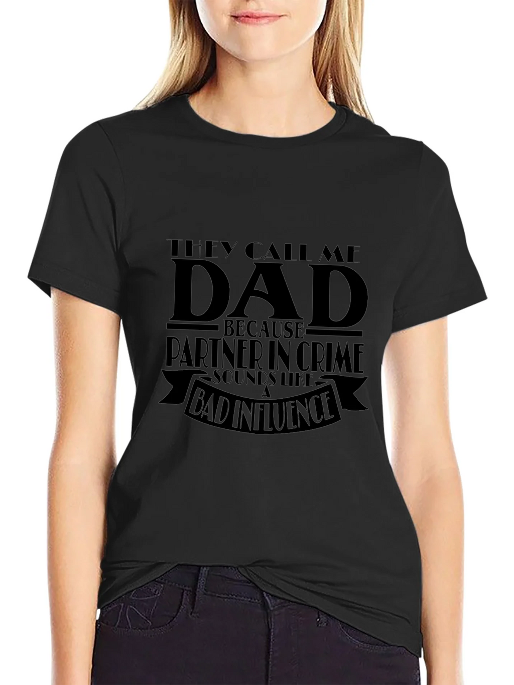 Dad Partner in Crime T-Shirt - Black Novelty Tee product image 2
