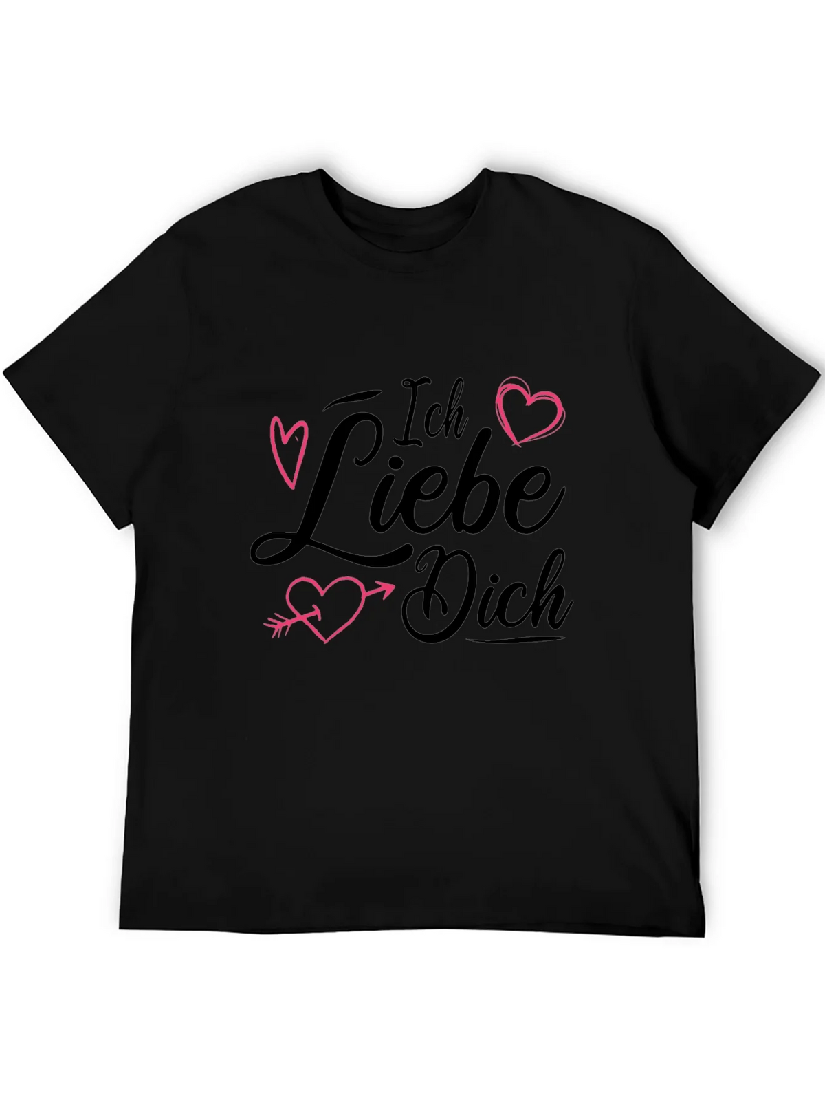 Ich Liebe Dich T-Shirt - Black Heart Design product image 5