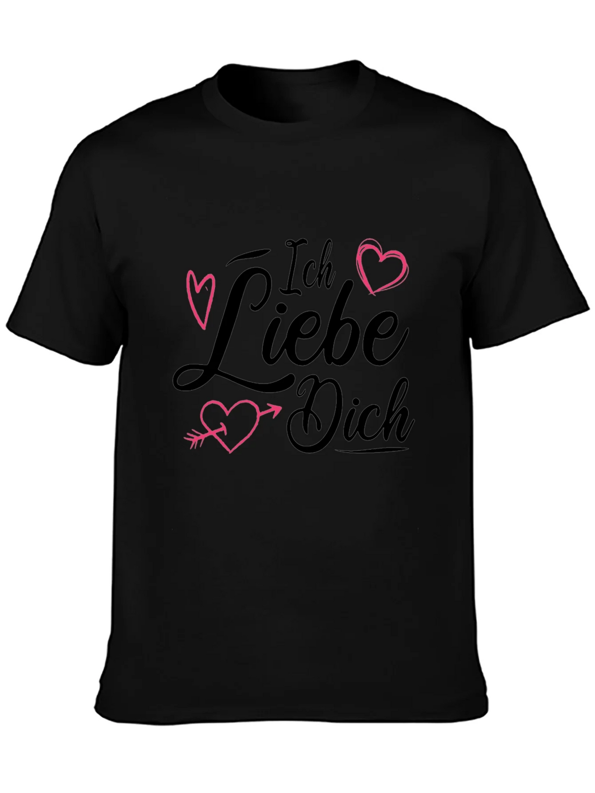 Ich Liebe Dich T-Shirt - Black Heart Design product image 3
