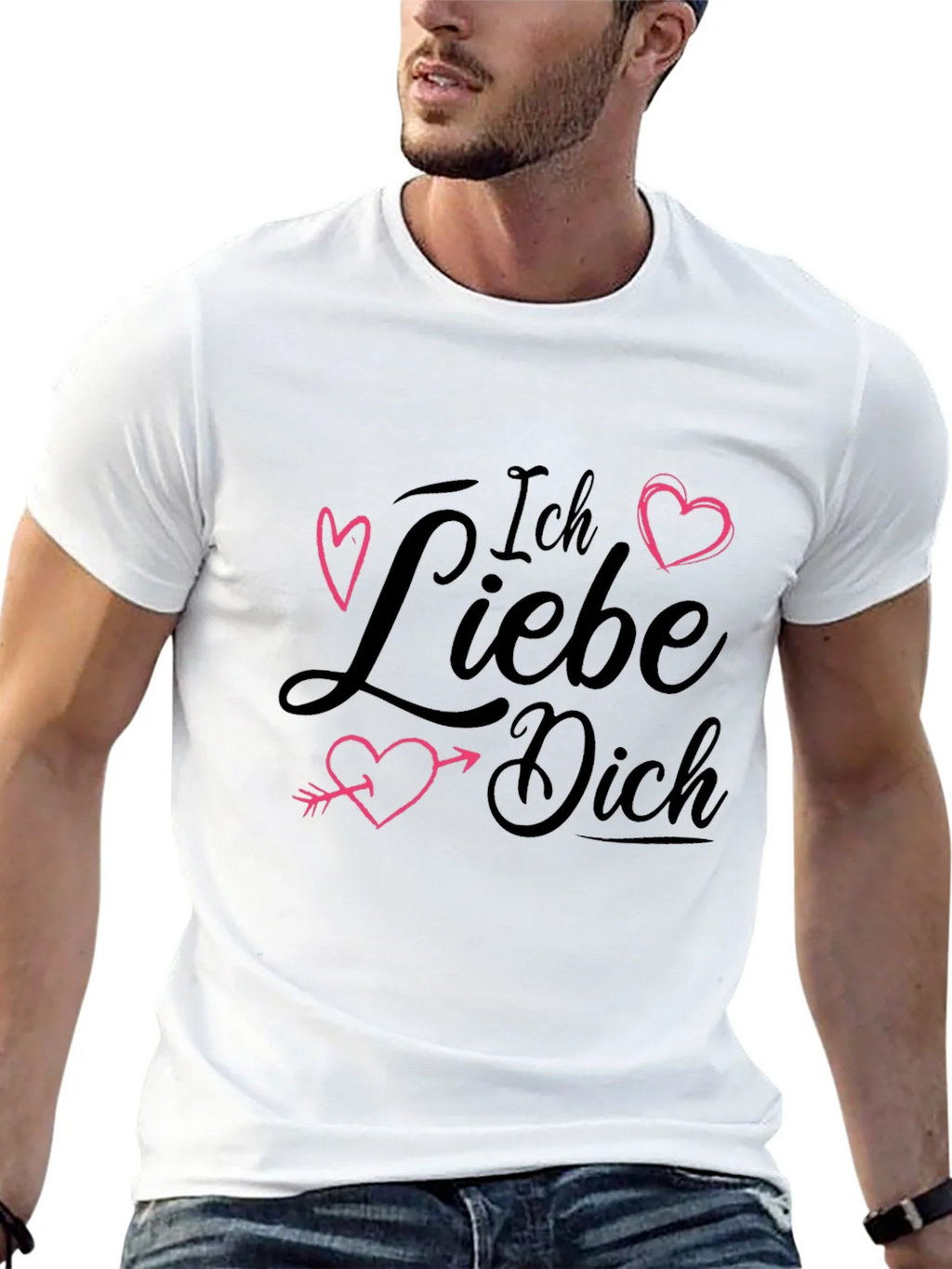 Ich Liebe Dich T-Shirt - Black Heart Design product image 12