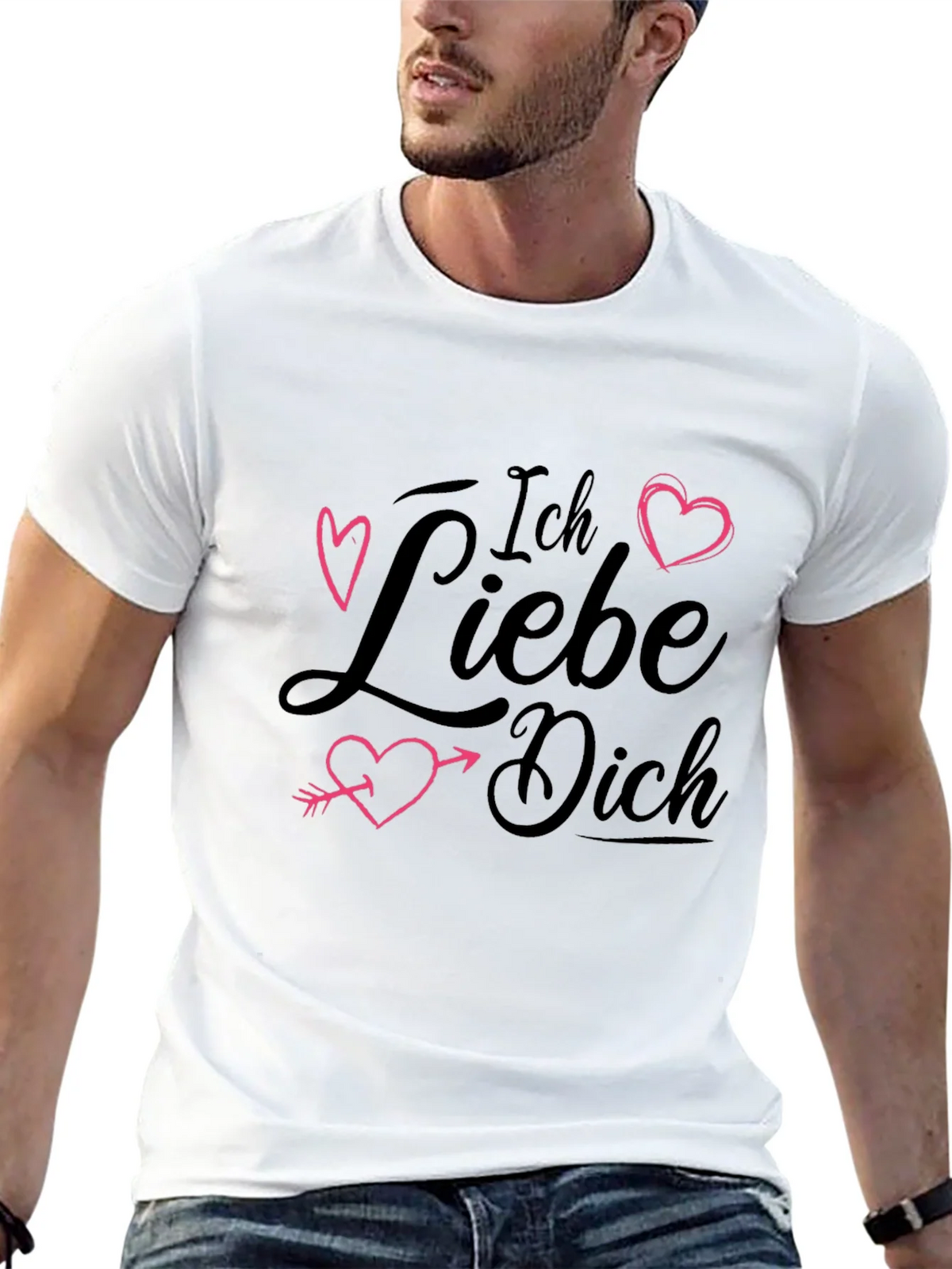 Ich Liebe Dich T-Shirt - Black Heart Design product image 12