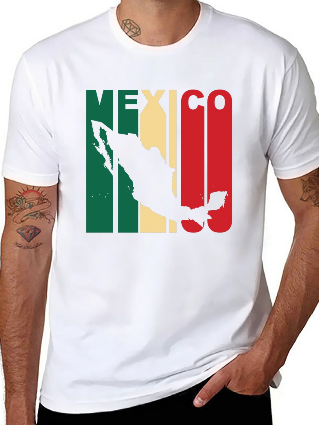 Mexico Map T-Shirt - Black Graphic Tee product image 4
