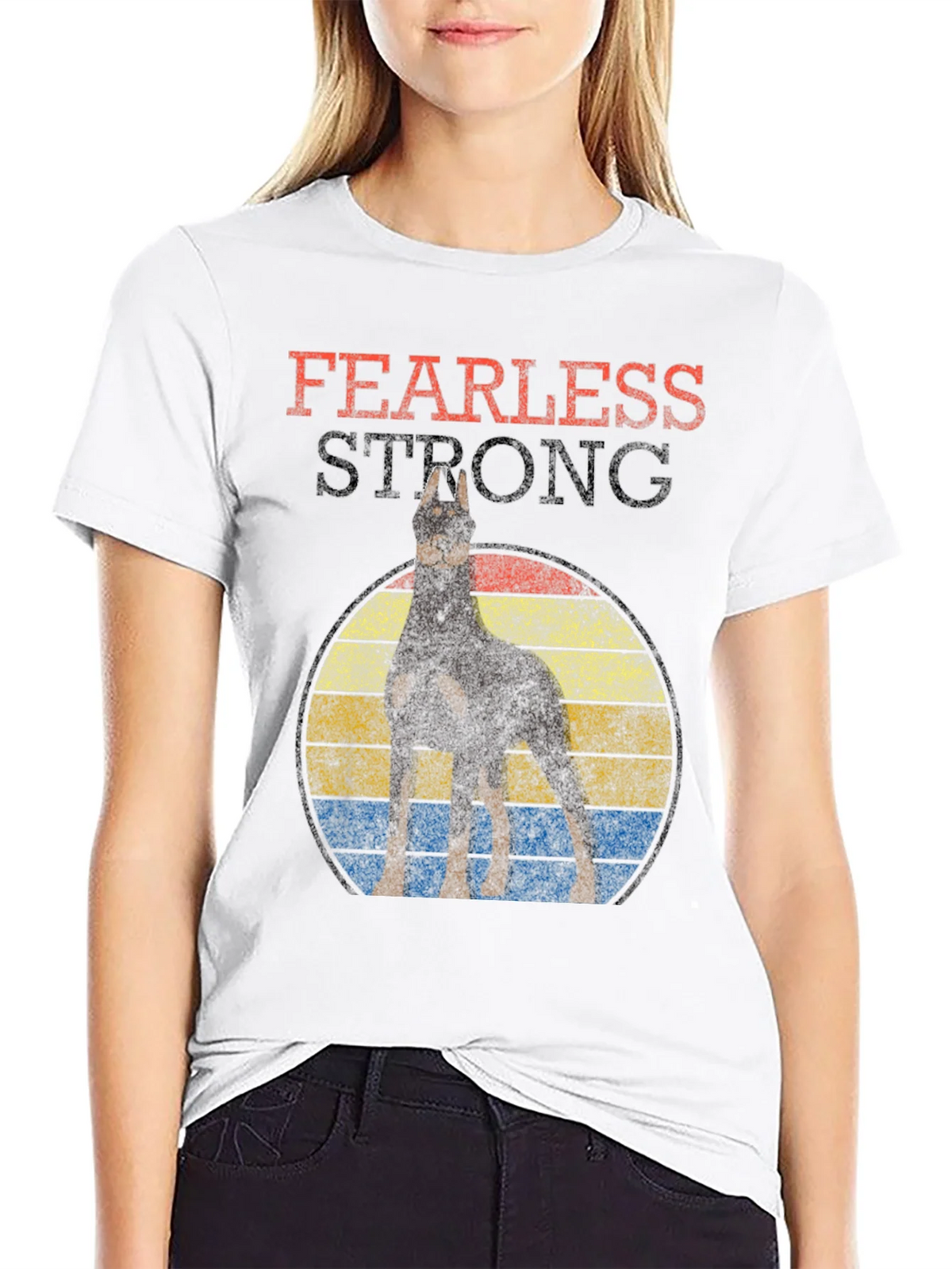 Fearless Strong Doberman Dog Graphic Tee product image 2