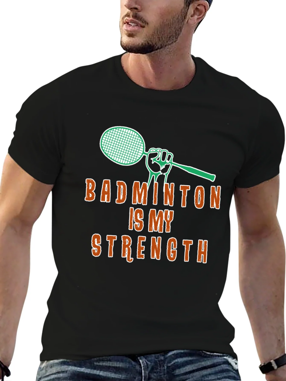 Badminton Is My Strength - Graphic T-Shirt product image 6