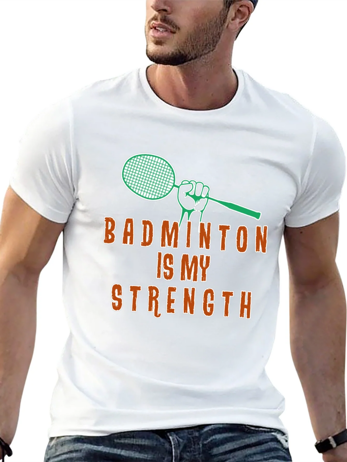 Badminton Is My Strength - Graphic T-Shirt product image 12