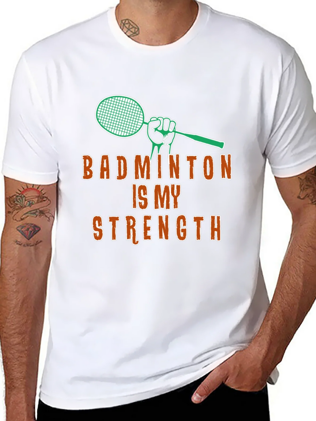 Badminton Is My Strength - Graphic T-Shirt product image 7