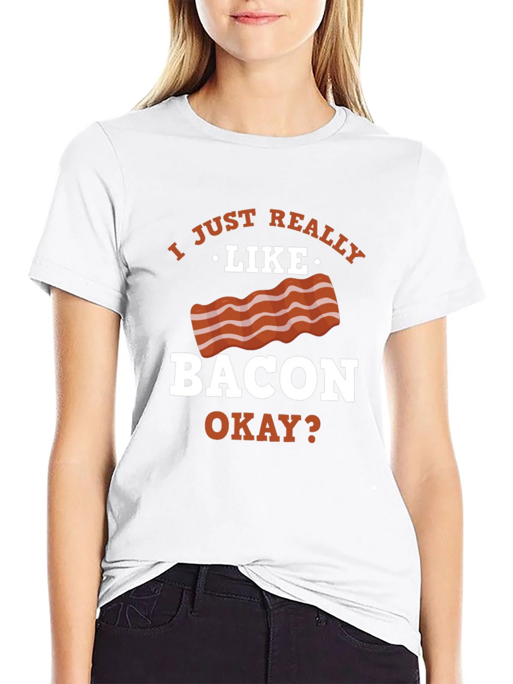 Funny Bacon Lover T-Shirt - I Just Really Like Okay? product image 8
