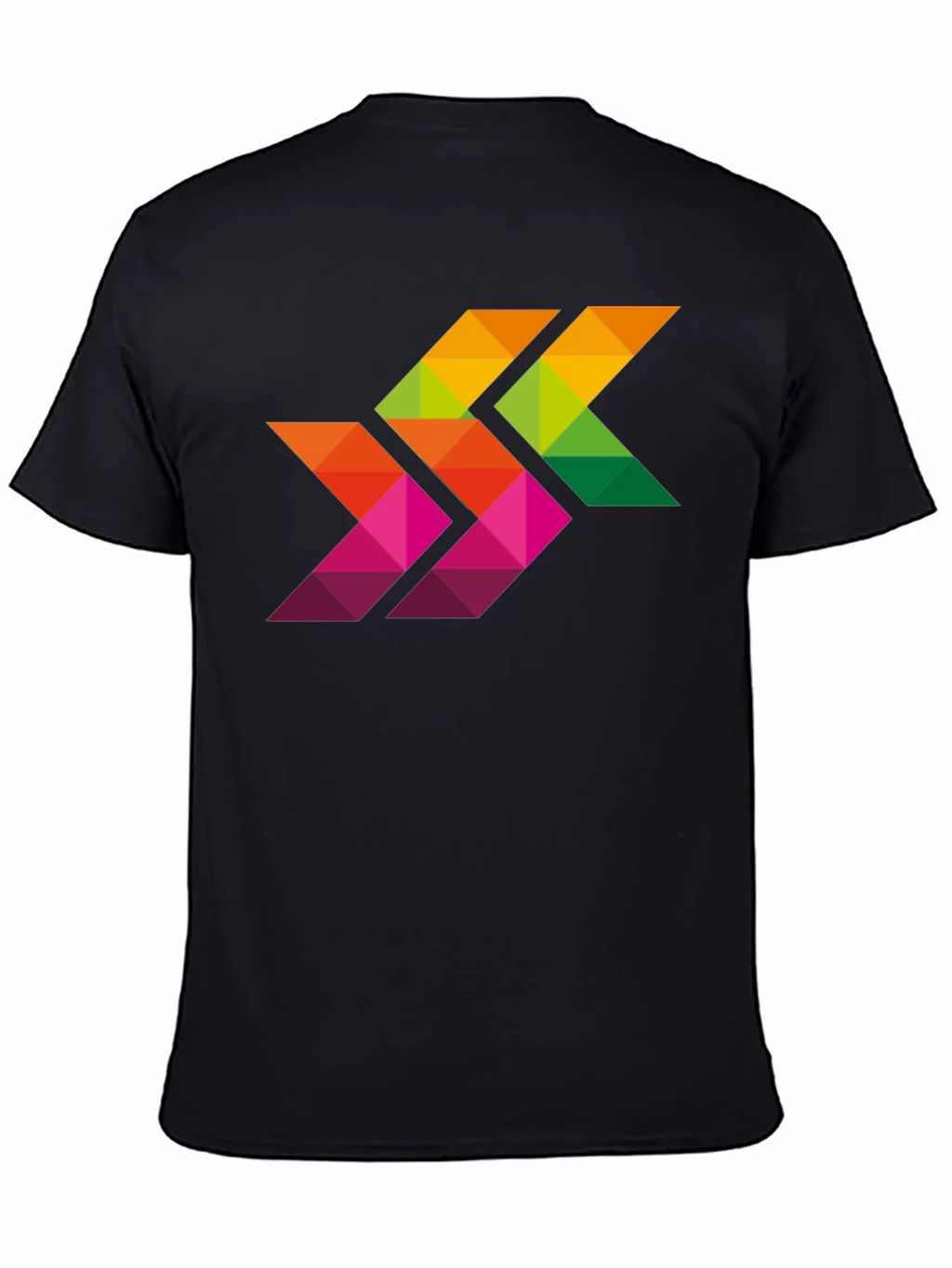 Geometric Arrows Graphic Black T-Shirt product image 4