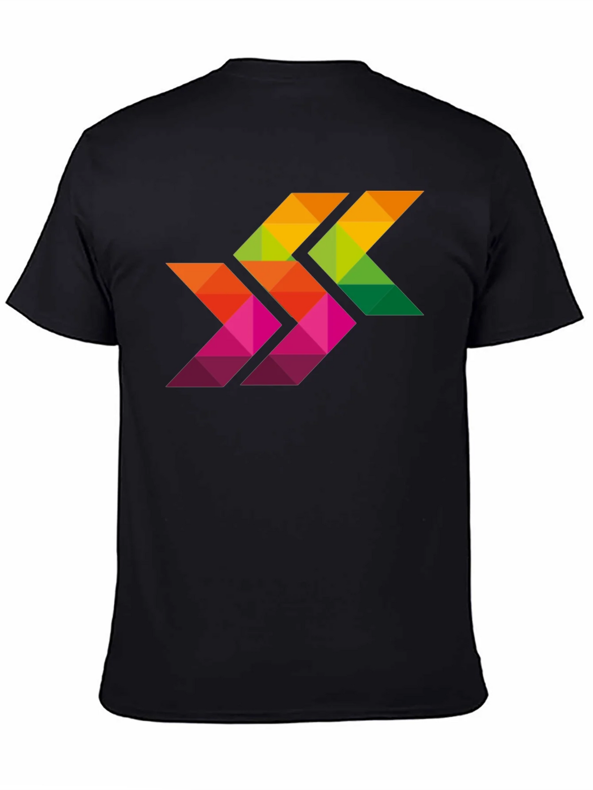 Geometric Arrows Graphic Black T-Shirt product image 4