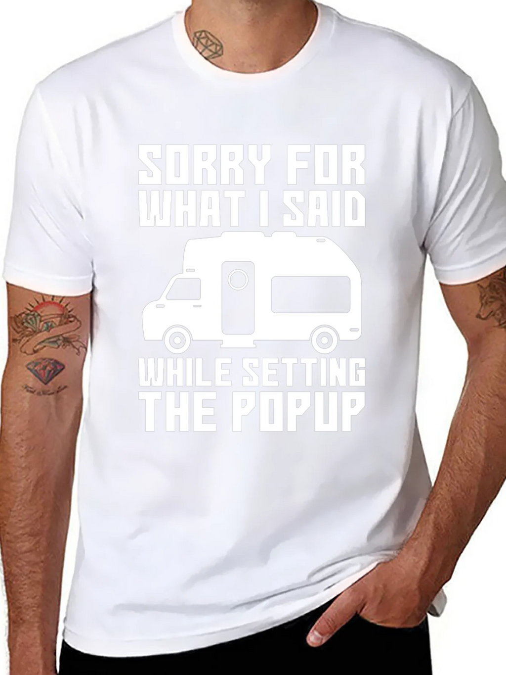 Funny Camping T-Shirt - Sorry For What I Said Popup product image 6