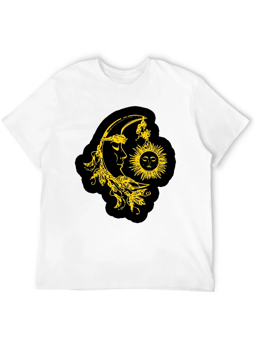 Celestial Sun & Moon Graphic T-Shirt - Black product image 4