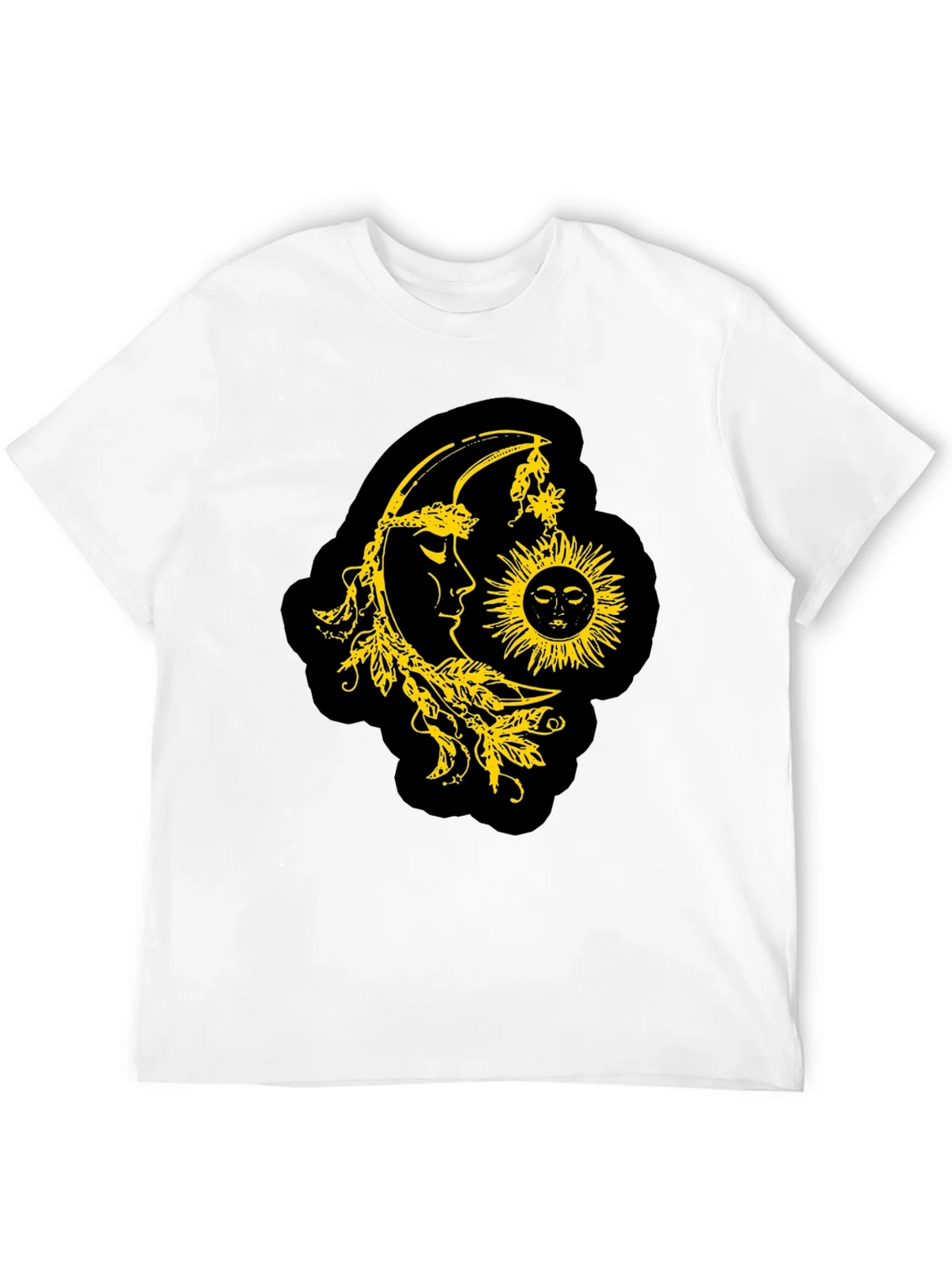 Celestial Sun & Moon Graphic T-Shirt - Black product image 4