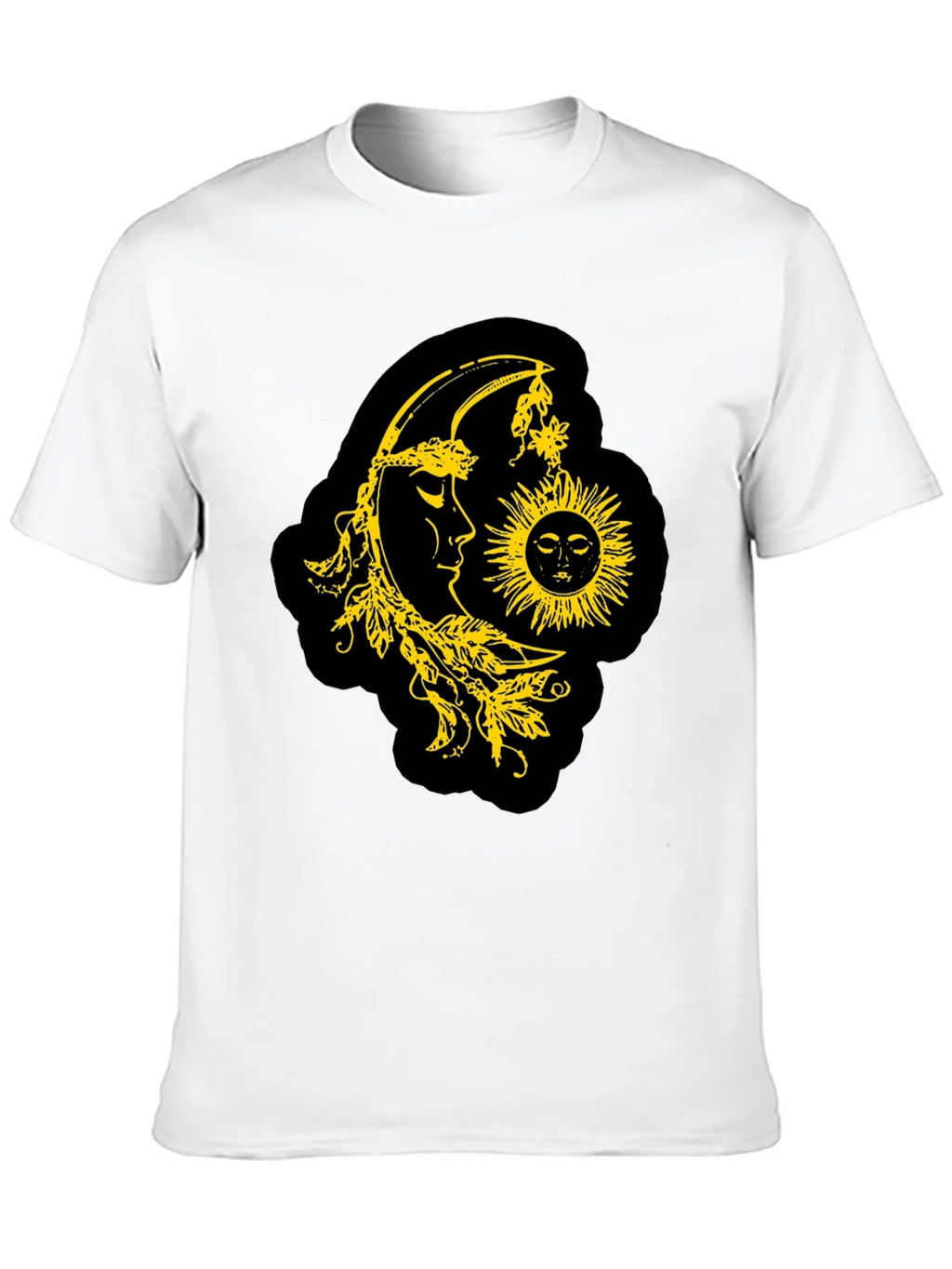 Celestial Sun & Moon Graphic T-Shirt - Black product image 2
