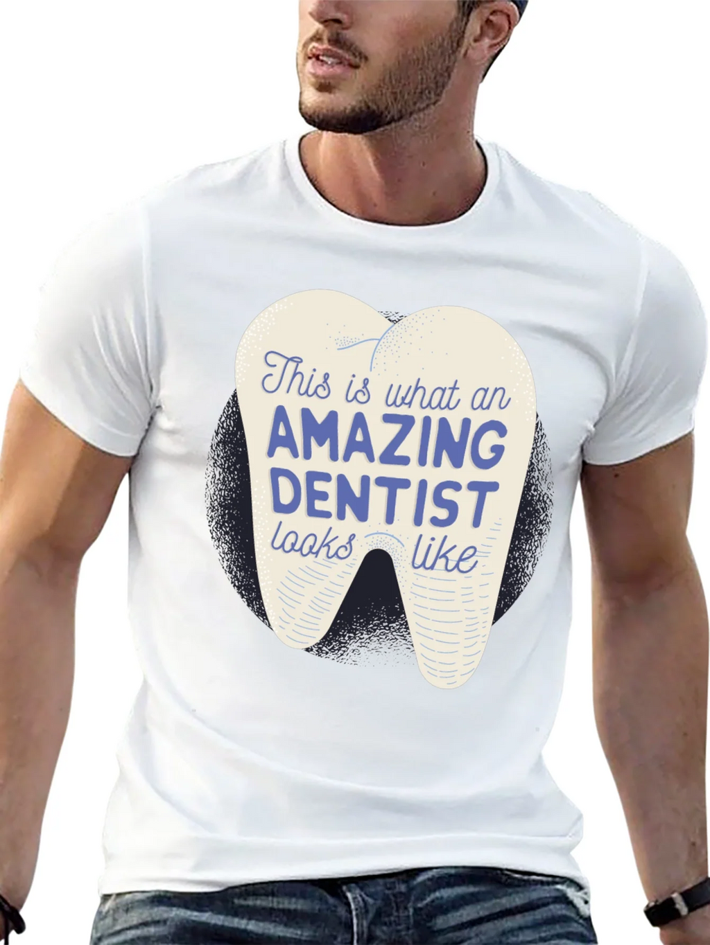 Amazing Dentist Graphic T-Shirt - Black Cotton Tee product image 12
