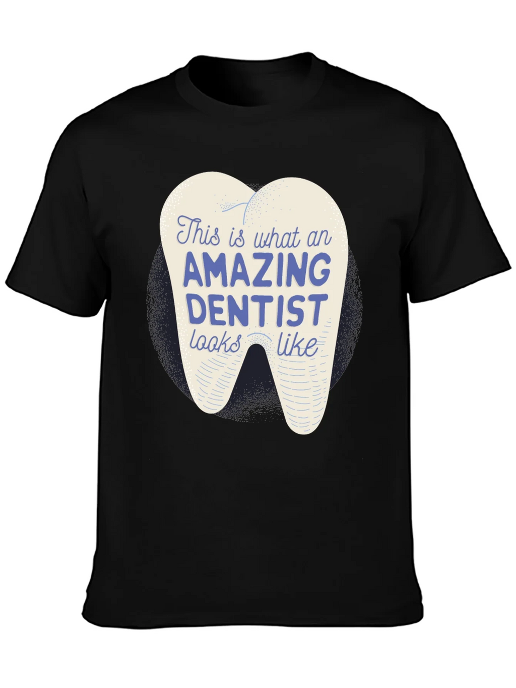 Amazing Dentist Graphic T-Shirt - Black Cotton Tee product image 3