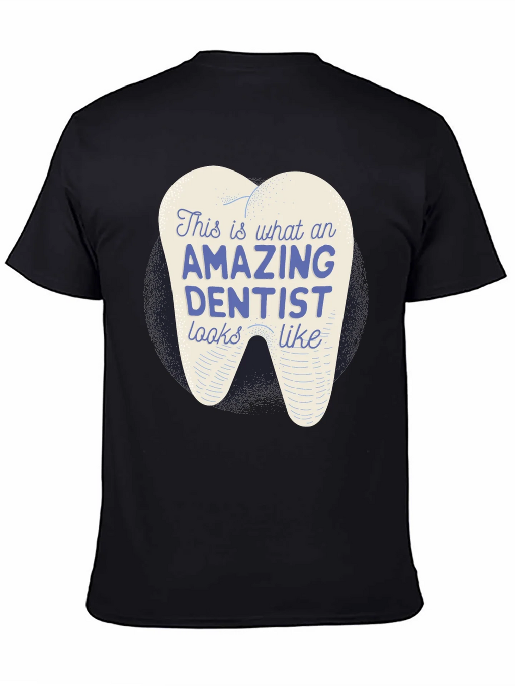 Amazing Dentist Graphic T-Shirt - Black Cotton Tee product image 4