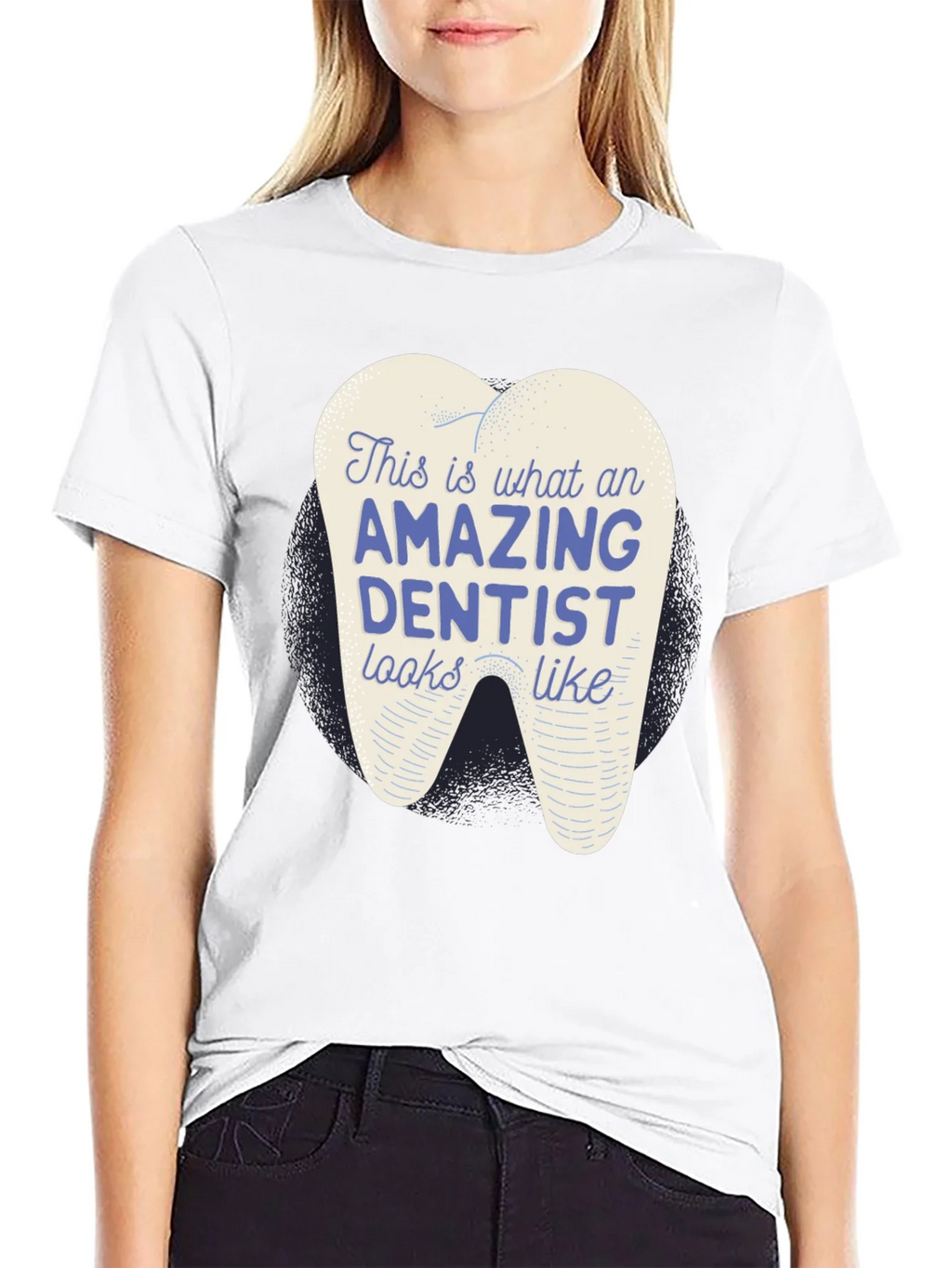 Amazing Dentist Graphic T-Shirt - Black Cotton Tee product image 8