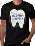 Amazing Dentist Graphic T-Shirt - Black Cotton Tee product image 1