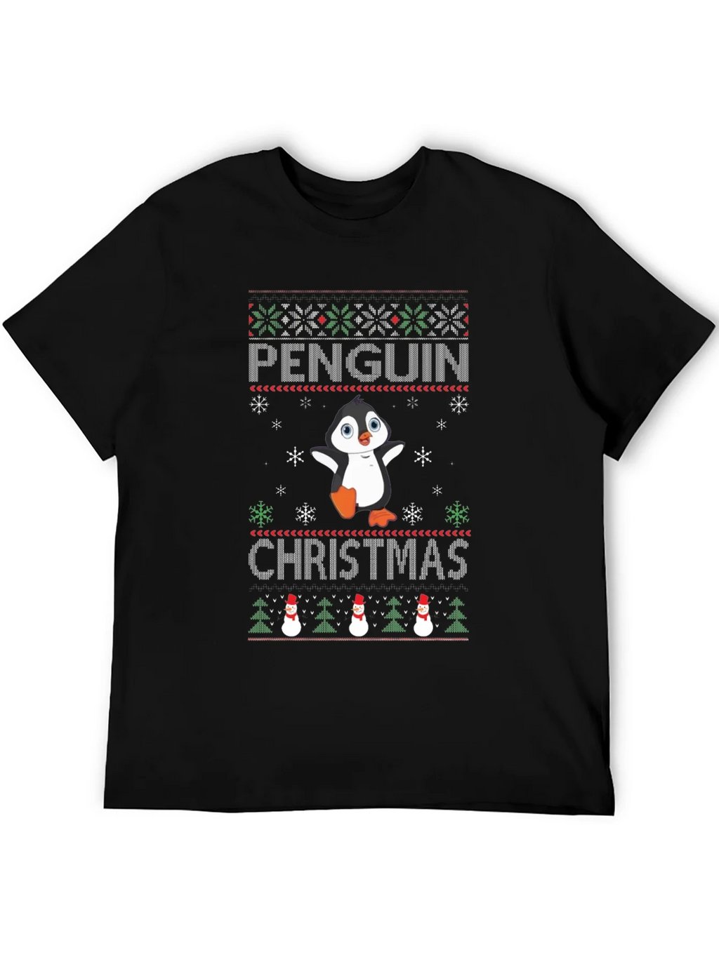 Penguin Christmas T-Shirt Ugly Sweater Holiday product image 5