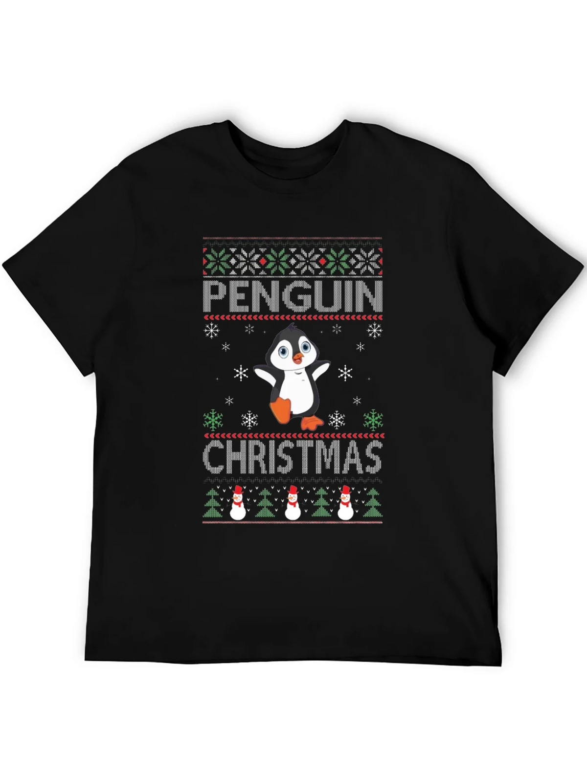 Penguin Christmas T-Shirt Ugly Sweater Holiday product image 5