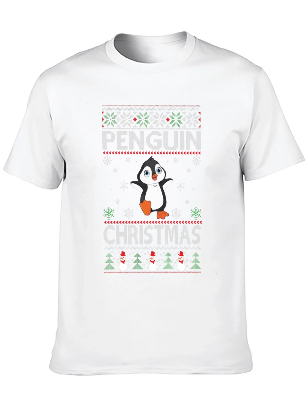 Penguin Christmas T-Shirt Ugly Sweater Holiday product image 9