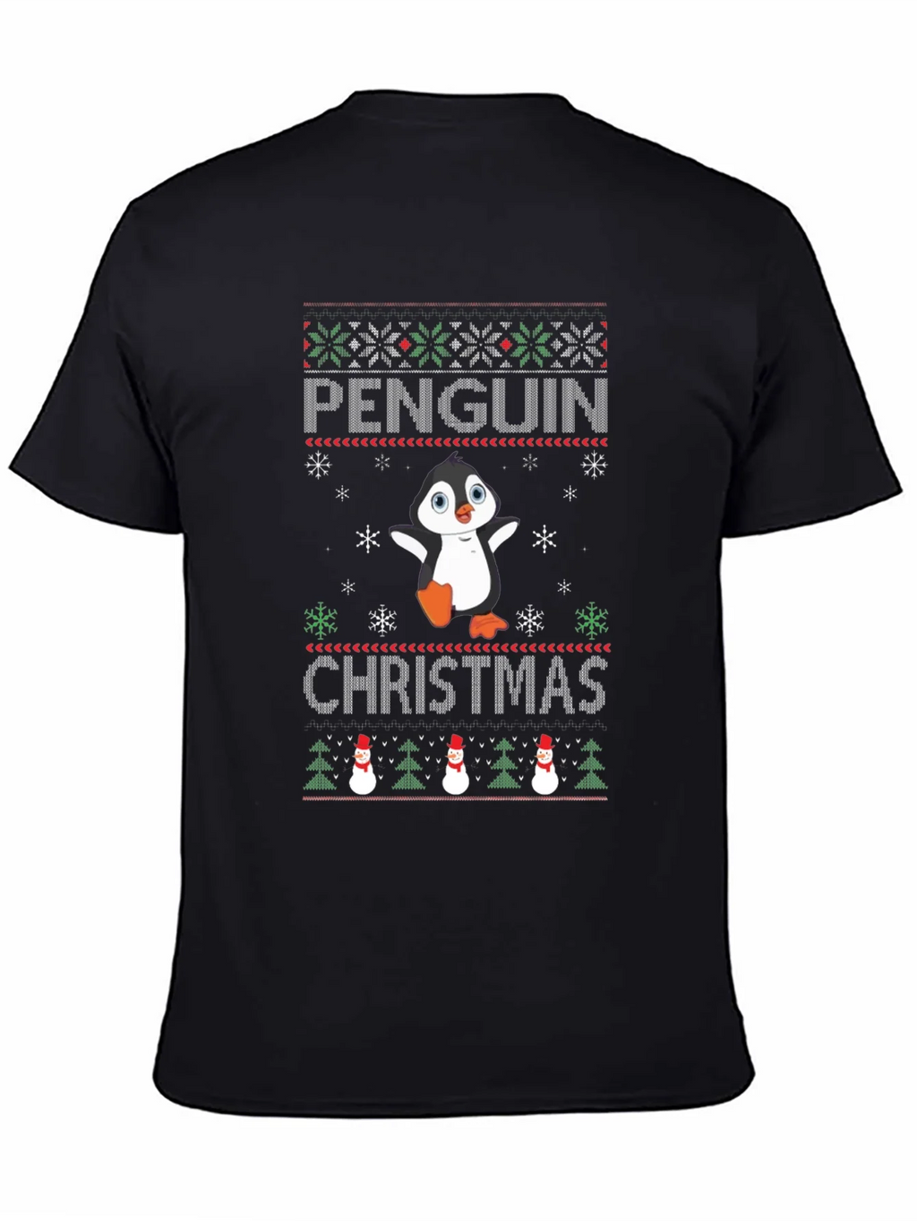 Penguin Christmas T-Shirt Ugly Sweater Holiday product image 4