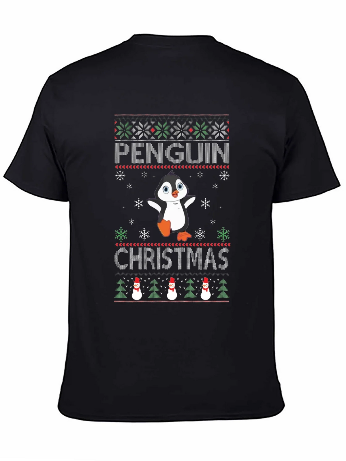 Penguin Christmas T-Shirt Ugly Sweater Holiday product image 4