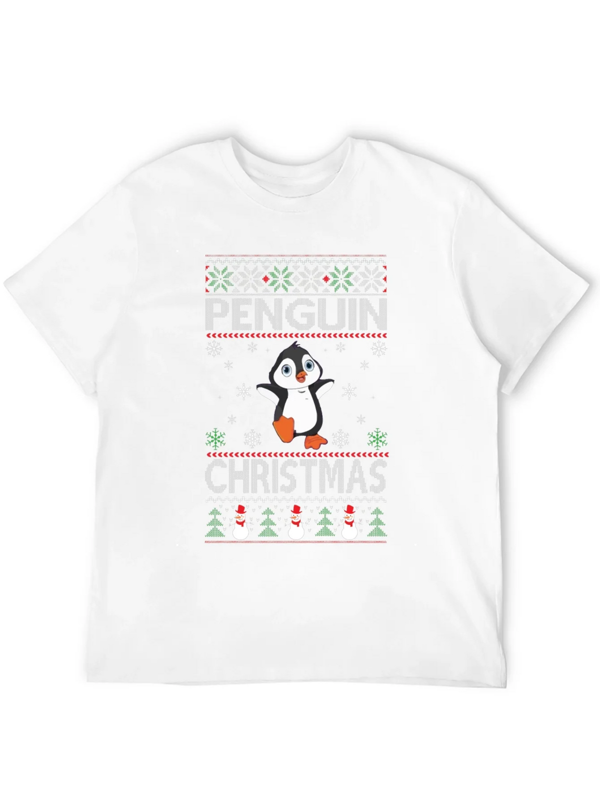 Penguin Christmas T-Shirt Ugly Sweater Holiday product image 11