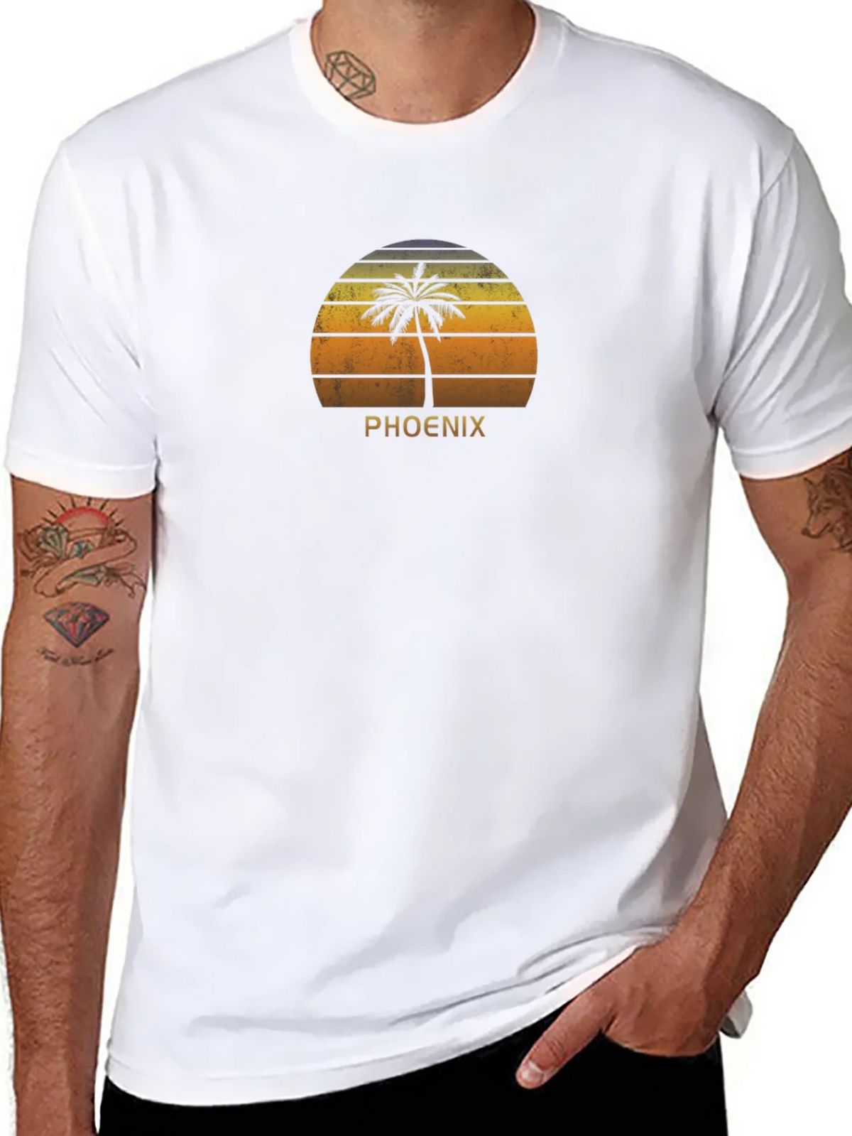 Phoenix Palm Tree Sunset Graphic T-Shirt product image 7