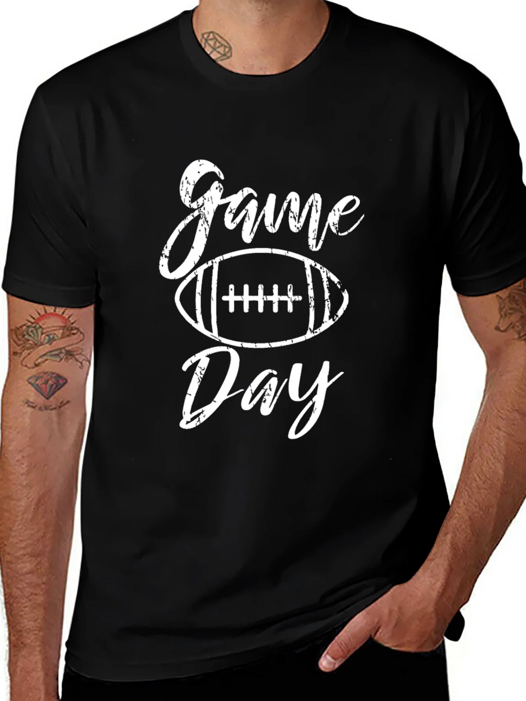 Game Day Football Graphic Tee - Black product image 1