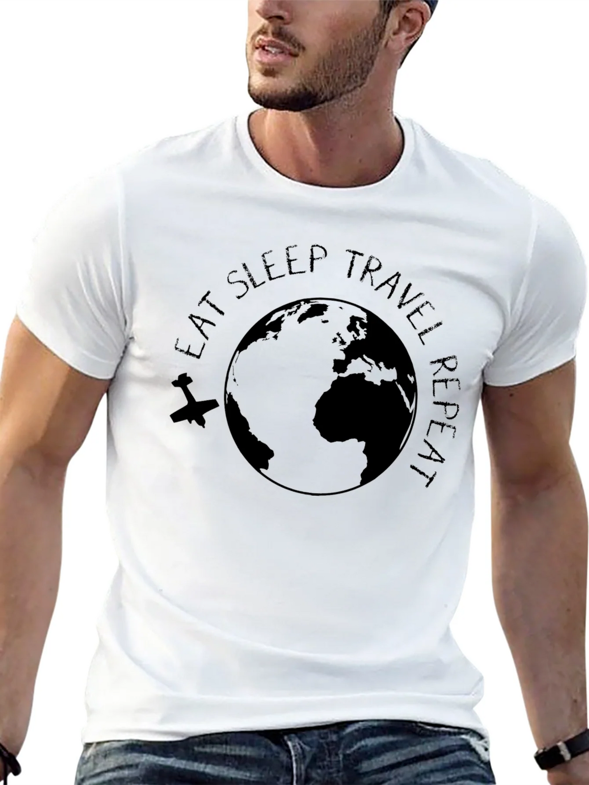 Eat Sleep Travel Repeat Graphic Tee product image 7