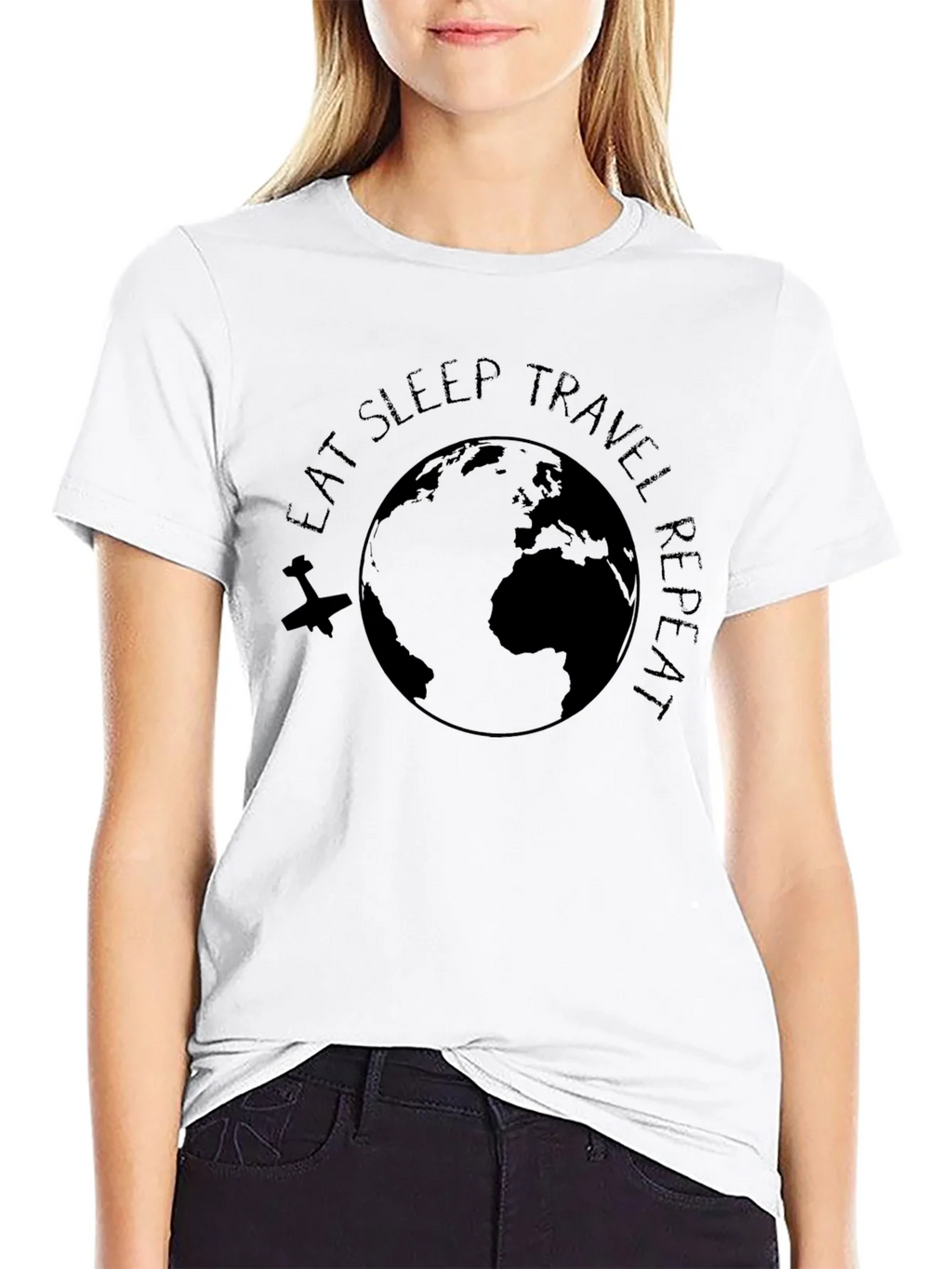 Eat Sleep Travel Repeat Graphic Tee product image 3