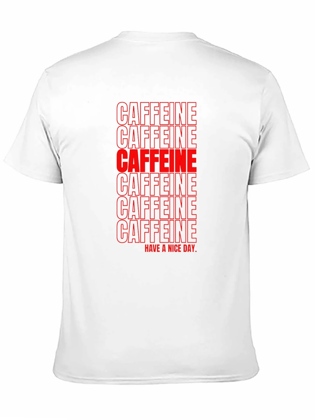 Caffeine T-Shirt - Black with Red Lettering product image 10