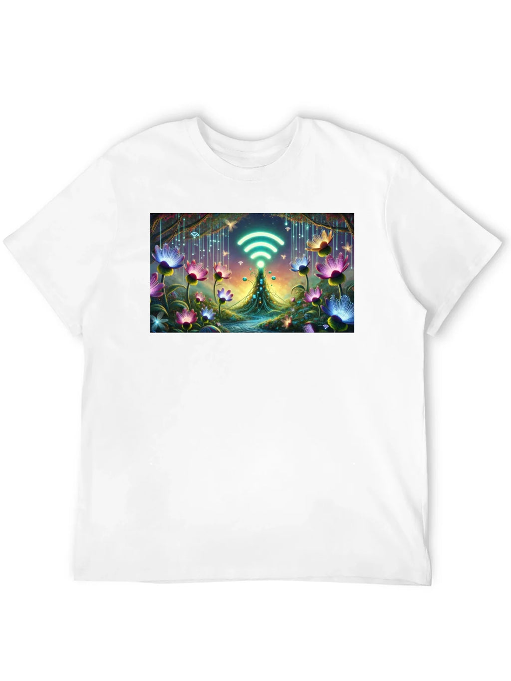 WiFi Fairy Garden Black T-Shirt product image 11