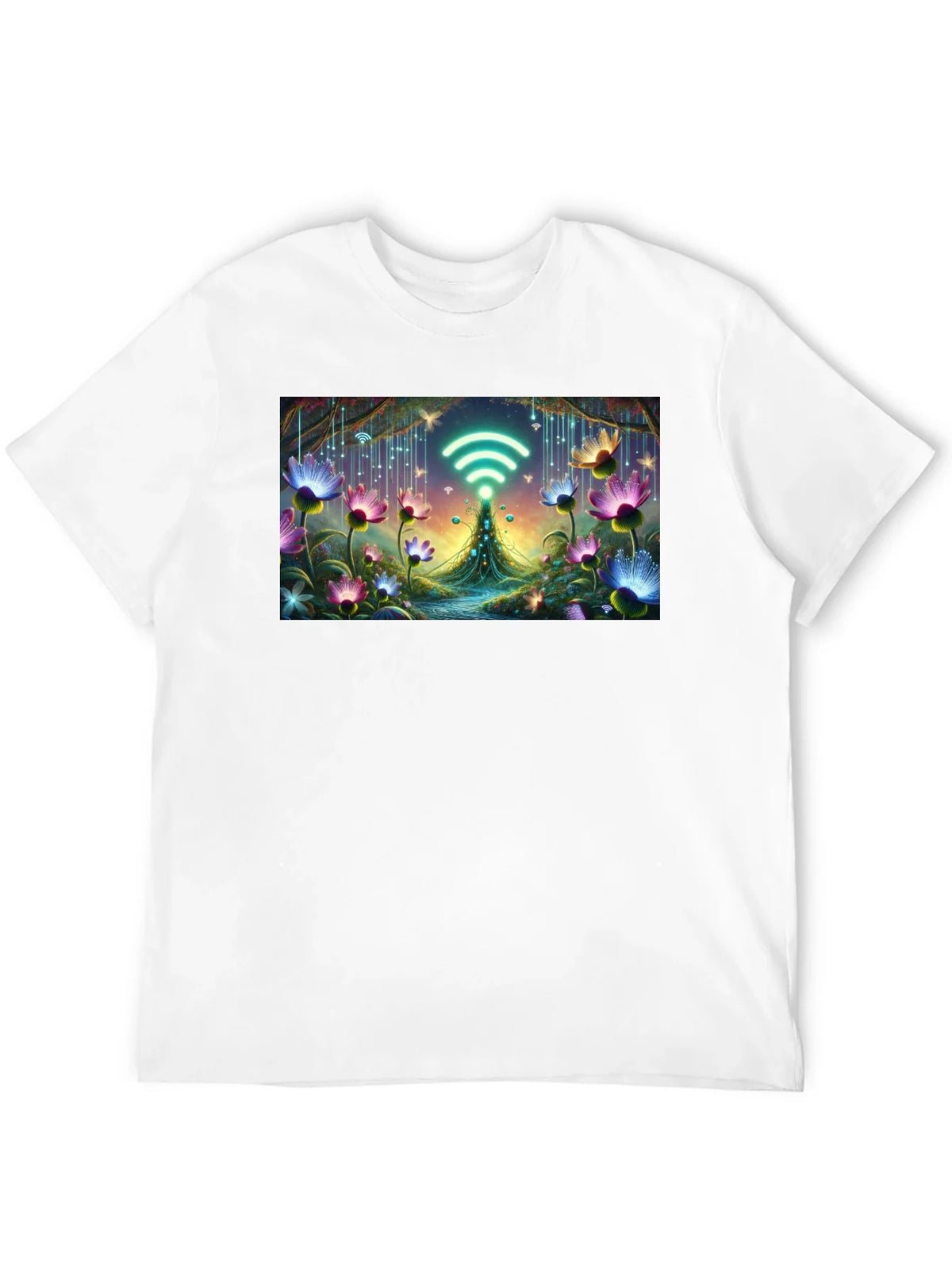 WiFi Fairy Garden Black T-Shirt product image 11