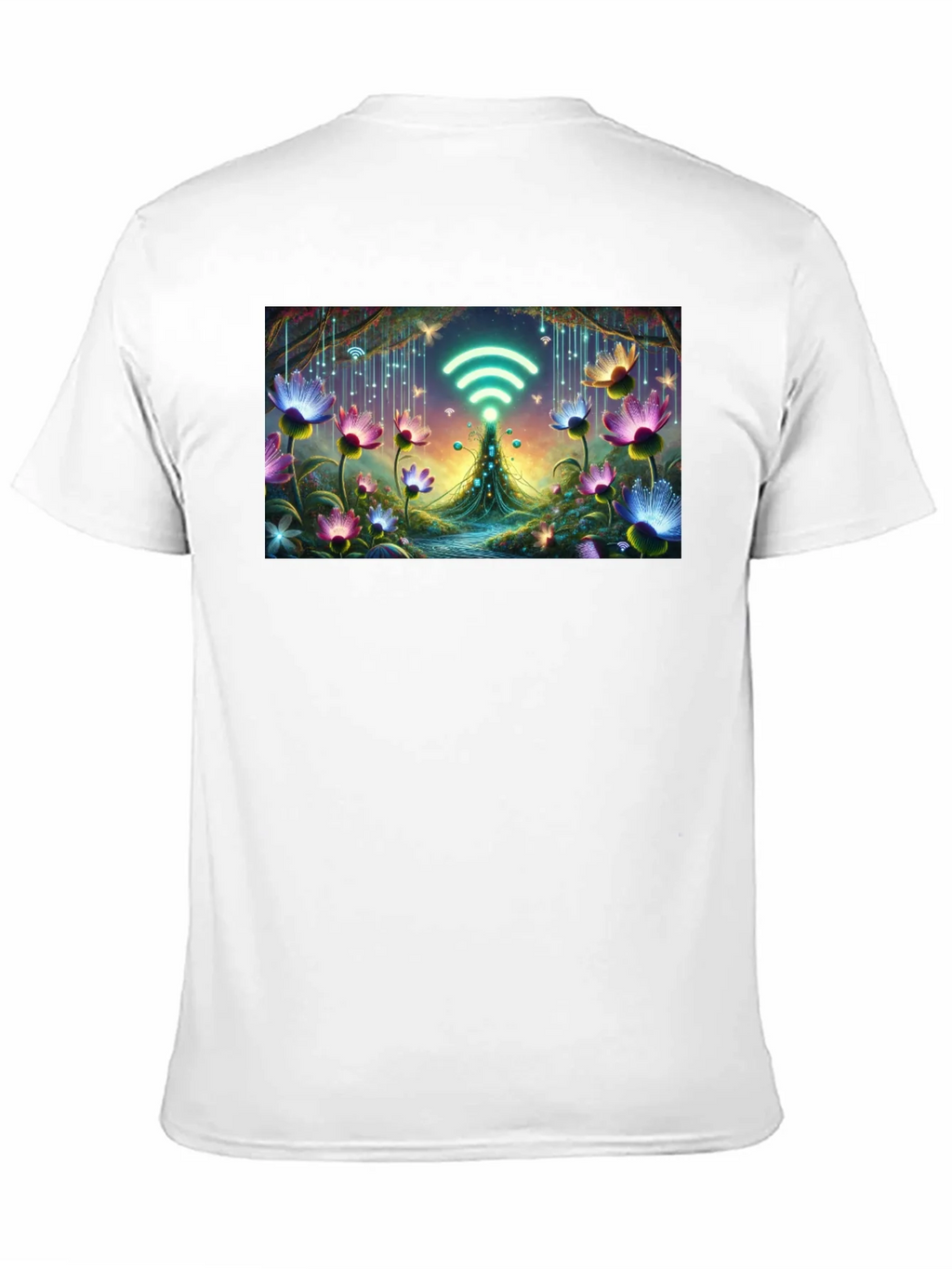 WiFi Fairy Garden Black T-Shirt product image 10