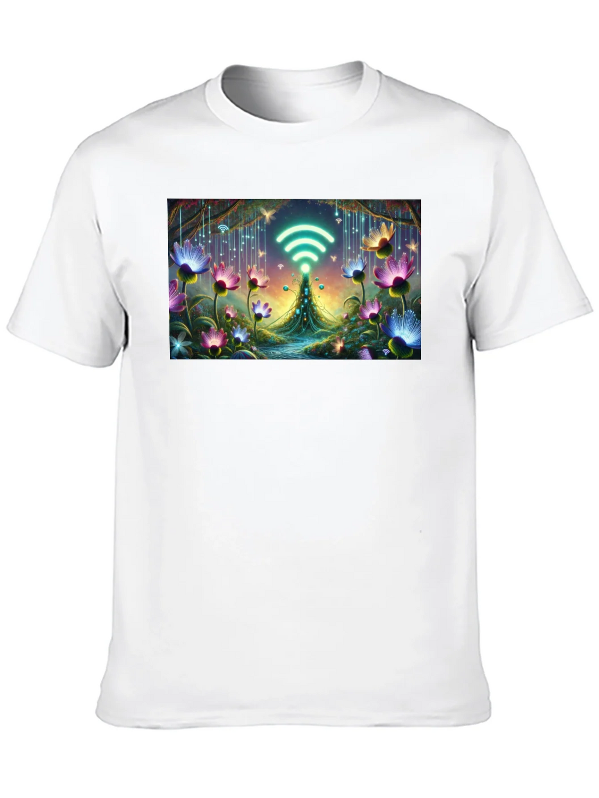 WiFi Fairy Garden Black T-Shirt product image 9