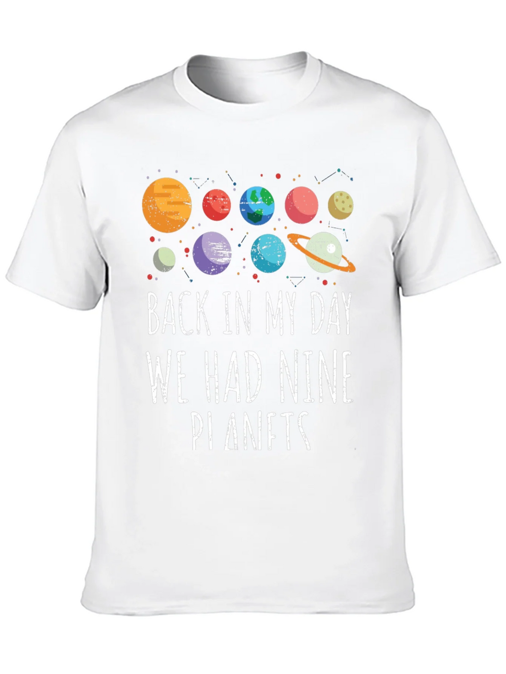 Retro Nine Planets Graphic T-Shirt product image 8