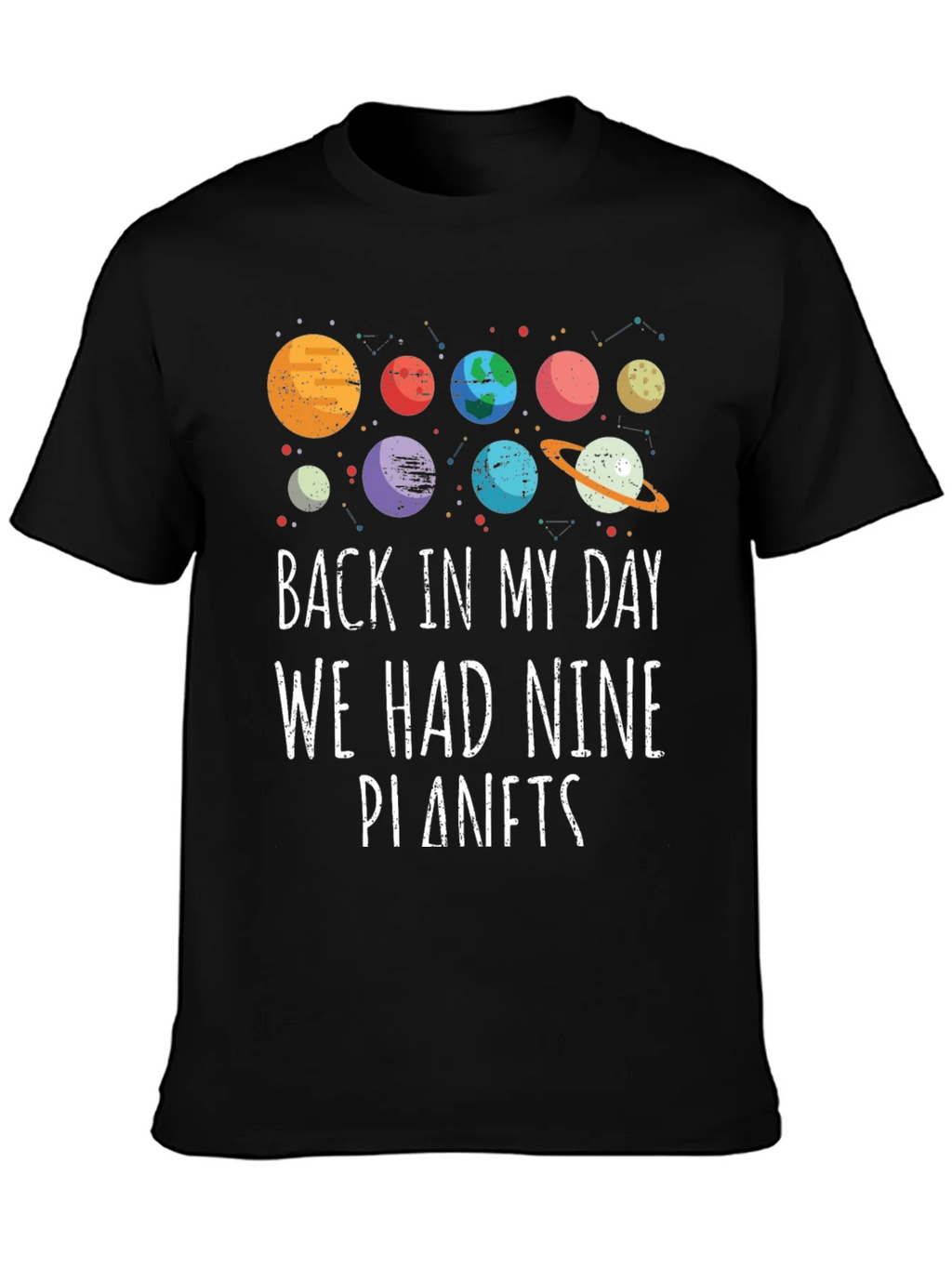 Retro Nine Planets Graphic T-Shirt product image 3