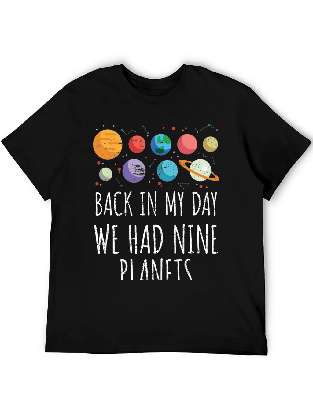 Retro Nine Planets Graphic T-Shirt product image 5