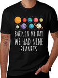Retro Nine Planets Graphic T-Shirt product image 1