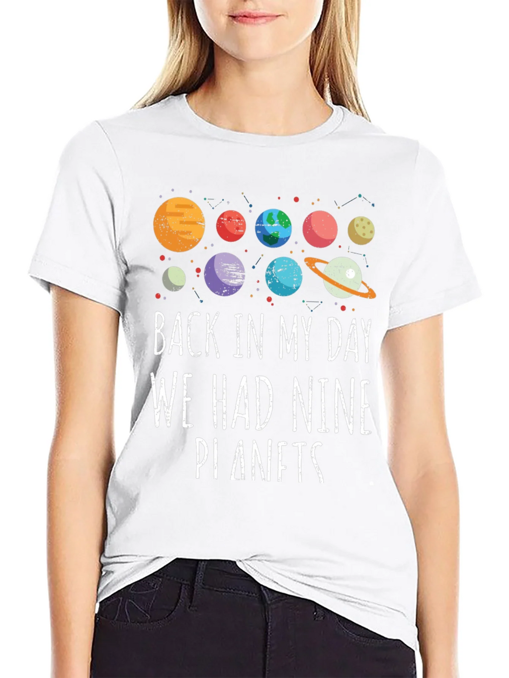 Retro Nine Planets Graphic T-Shirt product image 7