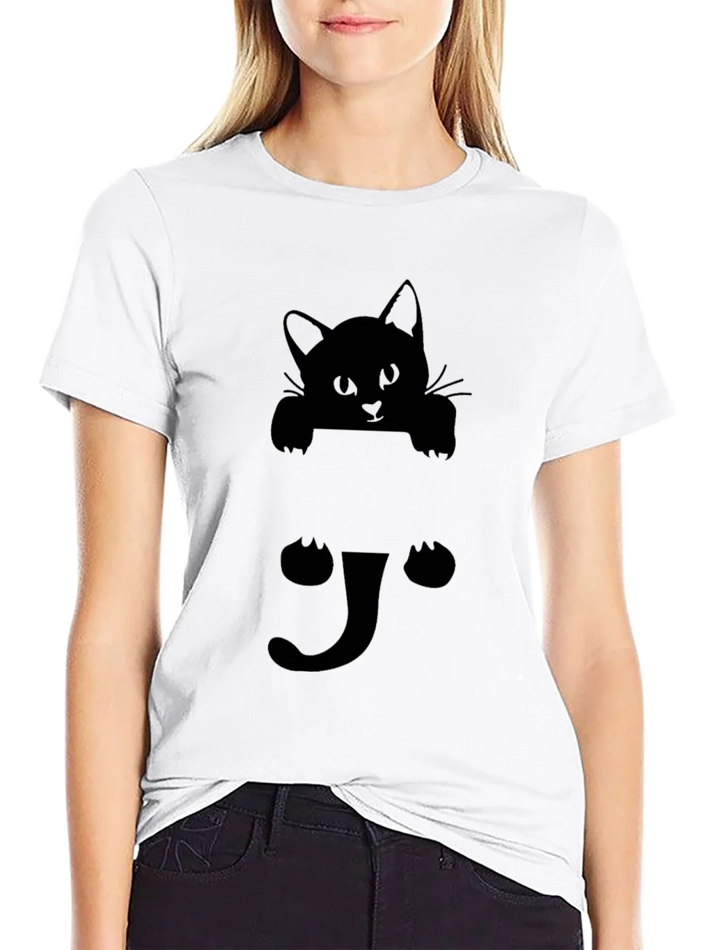 Black Cat Peek-a-Boo Graphic Tee product image 7